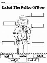 Police Community Helpers Activities Worksheets Preschool Kindergarten Printable Safety Coloring Kids Officer Officers Studies Social Hat Learning School Work Relationships sketch template
