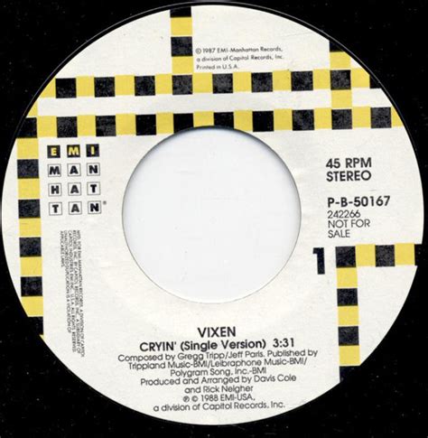 vixen cryin 1988 vinyl discogs