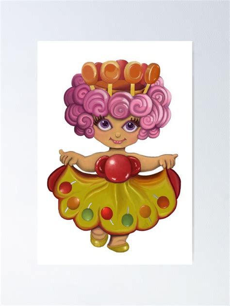 retro toys candy land princess lolly digital painting poster
