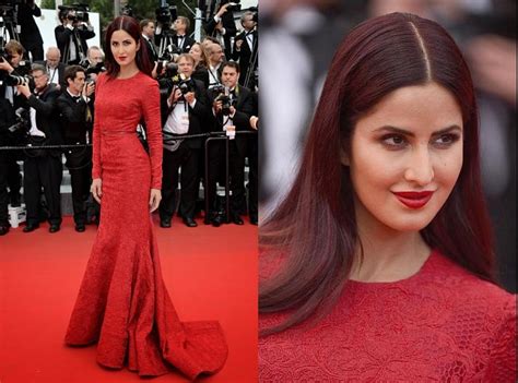 Katrina Kaif Cannes 2015 Review 3 Dresses Makeup Red Hair