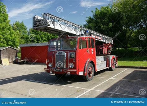 vintage fire engine fire appliance editorial photo image  light