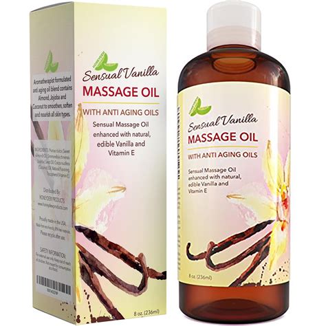 Sensual Vanilla Massage Oil For Body Aromatherapy