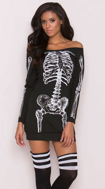 yandy skeleton t shirt dress costume sexy skeleton costume