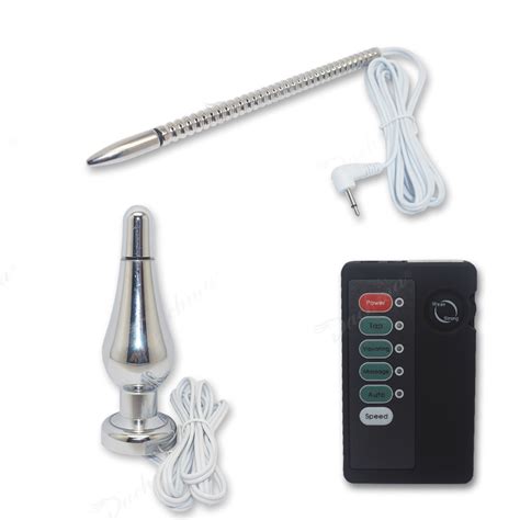 stainless steel electro shock prostate massager metal anal plug vagina