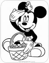 Easter Coloring Mickey Mouse Pages Disney Printable Minnie Disneyclips Chick Pdf sketch template