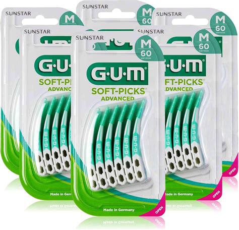 gum soft picks advanced interdental cleaners curved shape  easy access  hard  reach