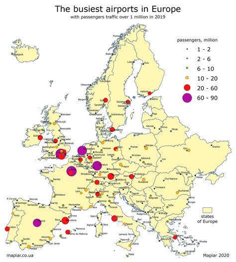 europes busiest airports   source mapiar europe