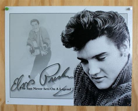 Elvis Presely The Sun Never Sets On A Legend Tin Sign Sun Records
