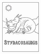 Styracosaurus sketch template