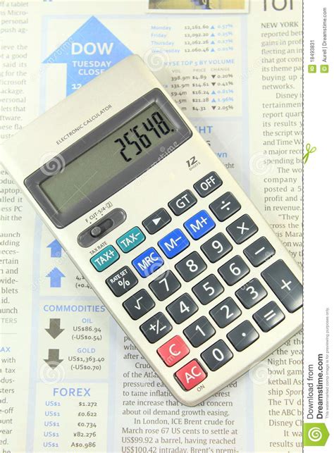 calculator stock afbeelding image  aandeel achtergrond
