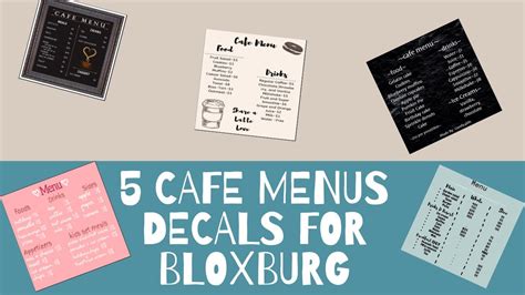 bloxburg cafe menu codes bloxburg cafe menu decal codes bloxburg  xxx hot girl
