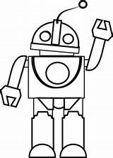Robot Coloring Book Clip Clker Rebecca Shared Clipart sketch template