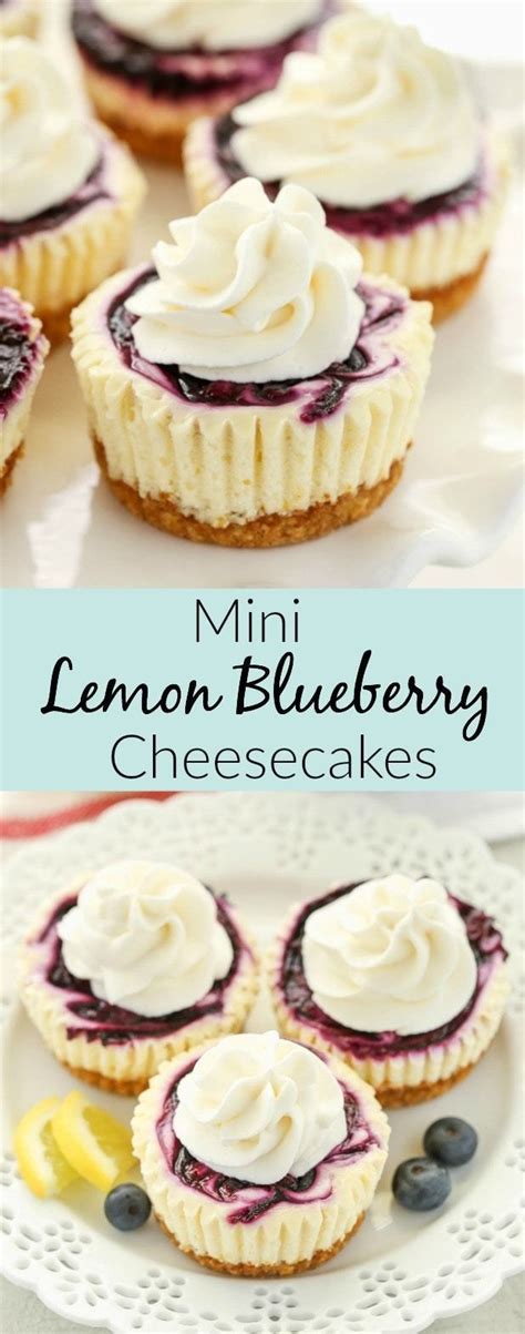 These Mini Lemon Blueberry Cheesecakes Feature An Easy Homemade Graham