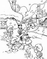 Coloring Smurfs Book Popular sketch template