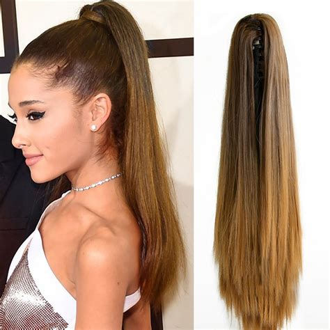 ponytail extensions neverland   ombre  tone long straight