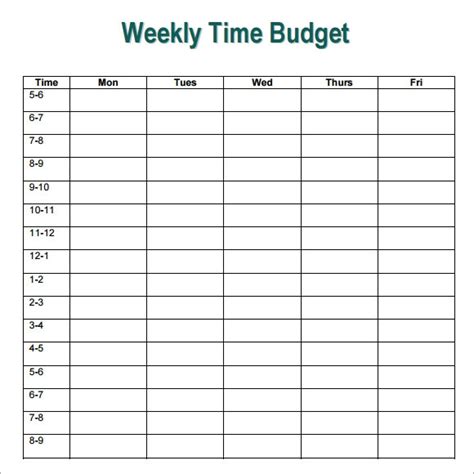 weekly budget samples  google docs google sheets excel