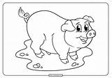 Pig sketch template