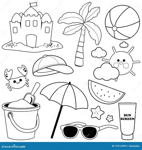vacation theme coloring pages
