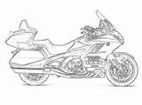 Coloring Pages Motorcycle Goldwing Honda sketch template