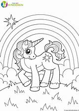 Eenhoorn Paard Paarden Afdrukken Regenboog Tekeningen Dieren Allerleukste Leukste sketch template