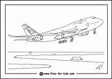 Coloring Airplane Pages Plane Kids Colouring Drawing Airbus Off Take Printable A380 Aeroplane Jet 747 Boeing Print Drawings Sketch Aeroplanes sketch template