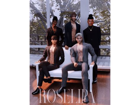 sims  male group pose