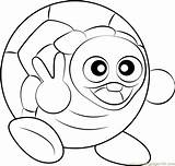 Turtle Rolling Coloring Kirby Pages Coloringpages101 sketch template