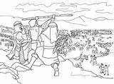 Moses Coloring Pages Battle Joshua Israel Bible Colouring Israelites Aaron Amalek Against Ancient Hur Google Search Fight Rephidim Sunday School sketch template