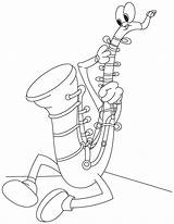 Saxophone Saxofon Tocando sketch template