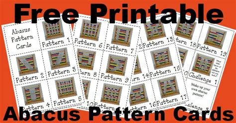 printable abacus pattern cards