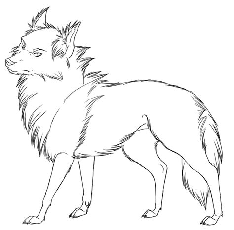girl wolf colouring pages