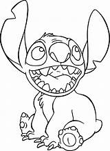 Coloring Stitch Smile Pages Lilo Wecoloringpage Cartoon sketch template