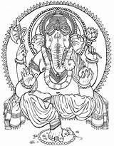 Ganesha Coloring Ganesh Drawing Lord Buddha Pages Colouring Color Clipart Draw Drawings Painting Paintings Elephant Sketch God Cliparts Outline Sitting sketch template
