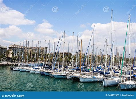 barcelonas yacht club editorial stock photo image  port