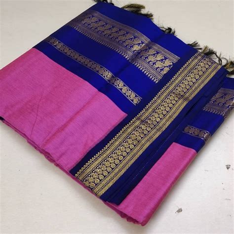 formal wear plain kalyani cotton saree 6 m with blouse piece rs