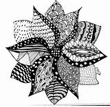 Zentangle Patterns Zendoodle Flower Doodle Zentangles Zen Easy Drawing Coloring Doodles Pages Pattern Simple Step Templates Doodling Anything sketch template