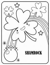 Shamrock Coloring Ireland Sheet Pages St Associated Patrick sketch template