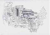 Monticello Falling Water Iarc Sketch sketch template