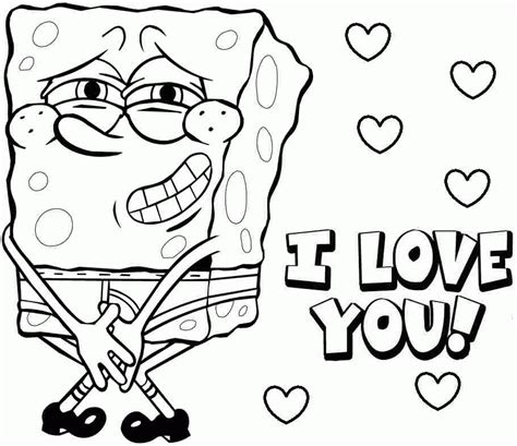 spongebob coloring pages love coloring pages