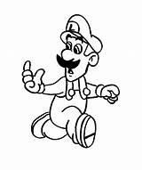 Coloring Pages Luigi Print sketch template