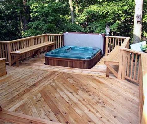 stunning hot tub deck ideas  relaxation  style hot tub deck