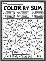 Addition Color Worksheets Fact Sum Fluency Sums Number Math Teacherspayteachers First Kindergarten Grade Facts 1st Fun Add Adding Visit Sold sketch template