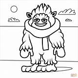 Yeti Bigfoot Abominable Supercoloring Xcolorings Coloringhome sketch template