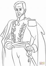 Simon Bolivar Coloring Pages Supercoloring Simple Drawings Horse Printable Popular sketch template