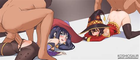 Megumin And Mona Genshin Impact And 1 More Drawn By