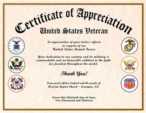 military veterans  printable veterans day certificates