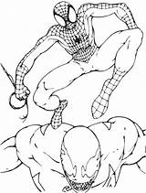 Coloring Venom Spiderman Vs sketch template