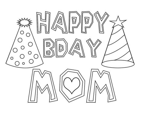 happy birthday mommy coloring pages brooksechiggins