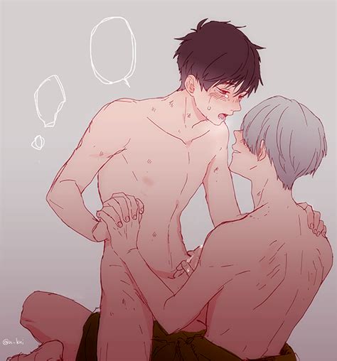 u kni katsuki yuuri viktor nikiforov yuri on ice silver hair