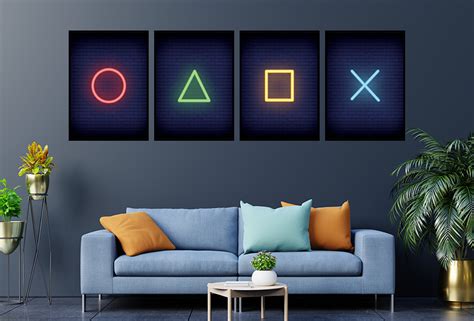 gaming posters set   playstation gaming print video game etsy